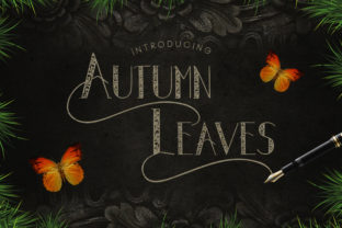 Autumn Leaves: A Retro Font with Classic Ornaments for Every Creative Project