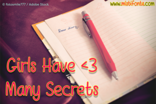 Girls Have Many Secrets: A Feminine Handwritten Font